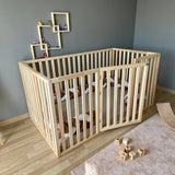 Montclair - Montessori Floor Bed with High Railings and Gate