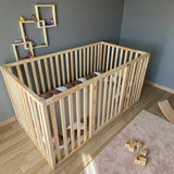 Montclair - Montessori Floor Bed with High Railings and Gate