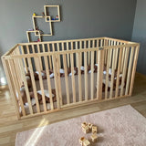 Montclair - Montessori Floor Bed with High Railings and Gate