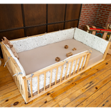 Alden - Montessori Floor Bed with Cylindrical Railings