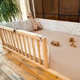 Alden - Montessori Floor Bed with Cylindrical Railings