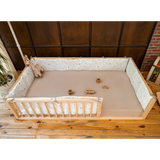 Alden - Montessori Floor Bed with Cylindrical Railings