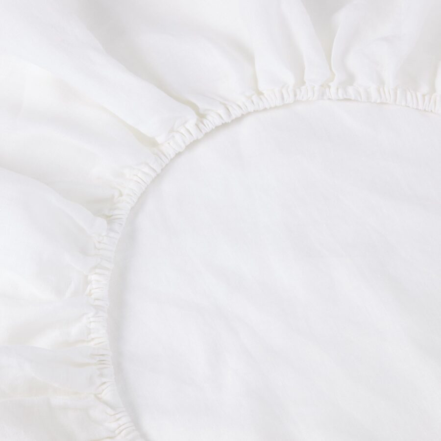 Pappini 100% Linen Sheet Set – White - Image 4