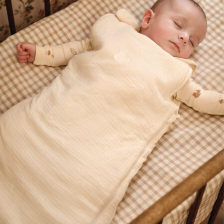 Pappini Kids Cotton Gauze Sleeping Bag – Chalk