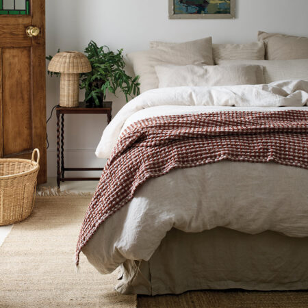 Pappini Textured Waffle Throw – Cinnamon