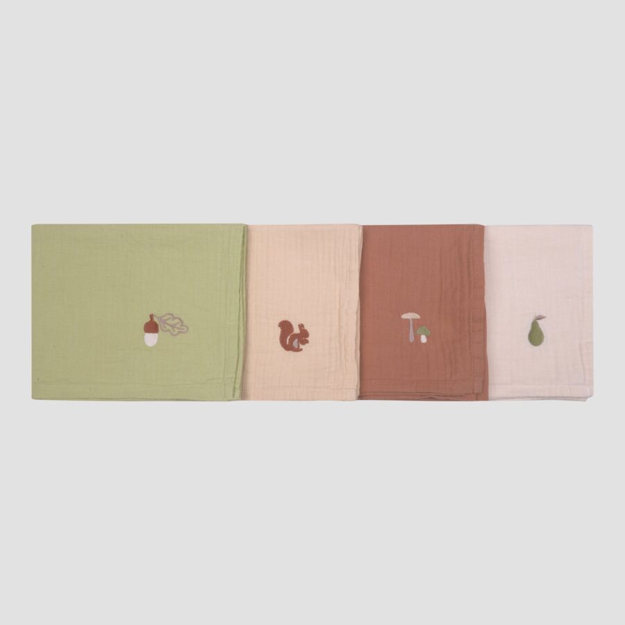 Pappini Cotton Gauze Muslin Squares – Set of 4 - Image 2