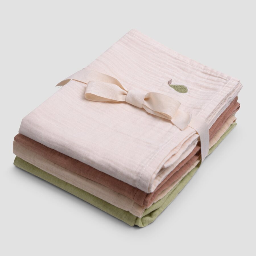 Pappini Cotton Gauze Muslin Squares – Set of 4 - Image 3