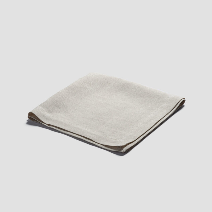 Pappini Linen Napkins Set of 4 – Oatmeal 100% Linen - Image 3