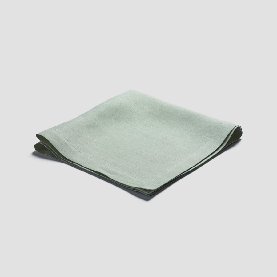 Pappini Linen Napkins Set of 4 – Sage Green 100% Linen - Image 2