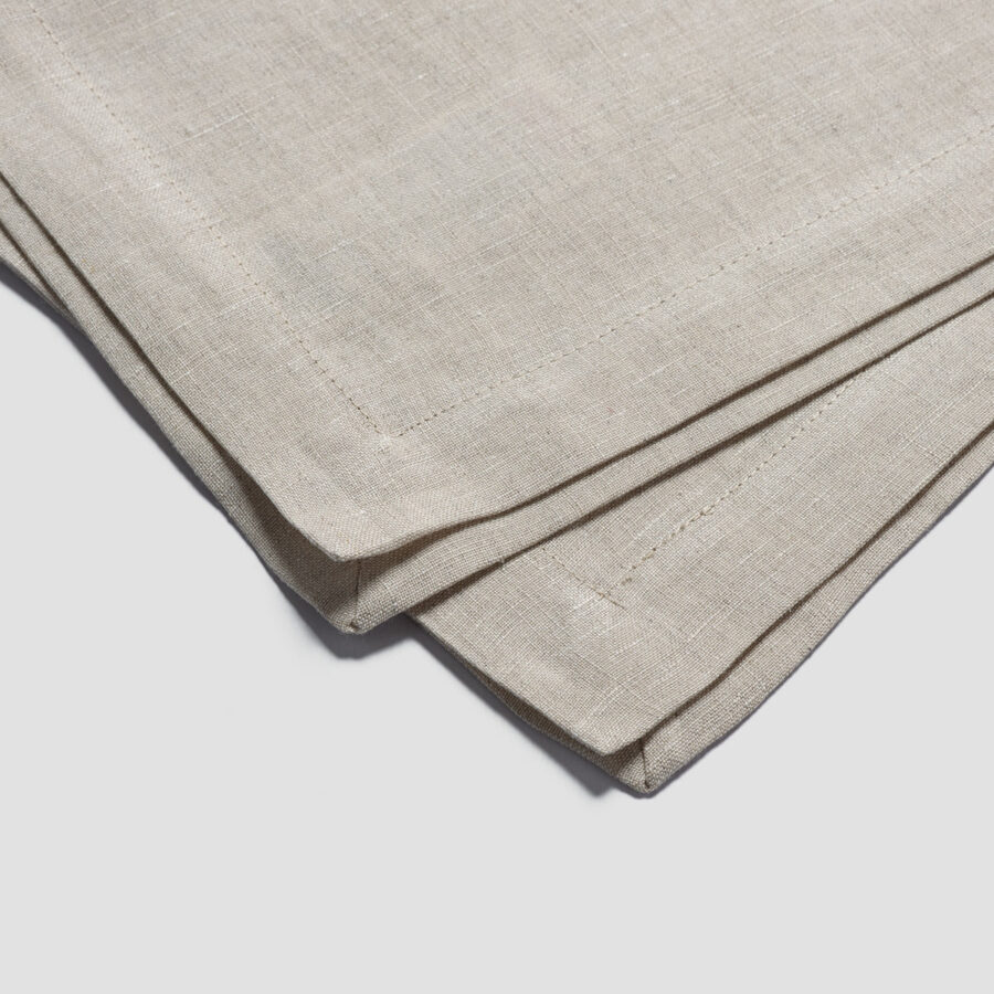 Pappini Linen Napkins Set of 4 – Oatmeal 100% Linen - Image 4