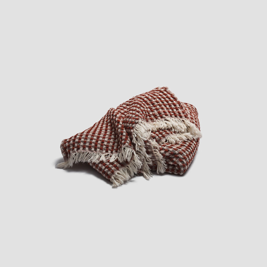 Pappini Textured Waffle Throw – Cinnamon - Image 4