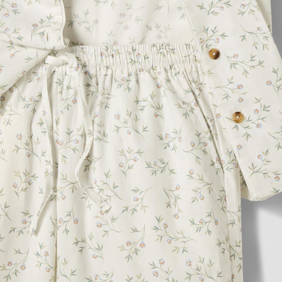 Pappini Cotton Pyjama Trousers Set – Spring Sprig Floral - Image 4