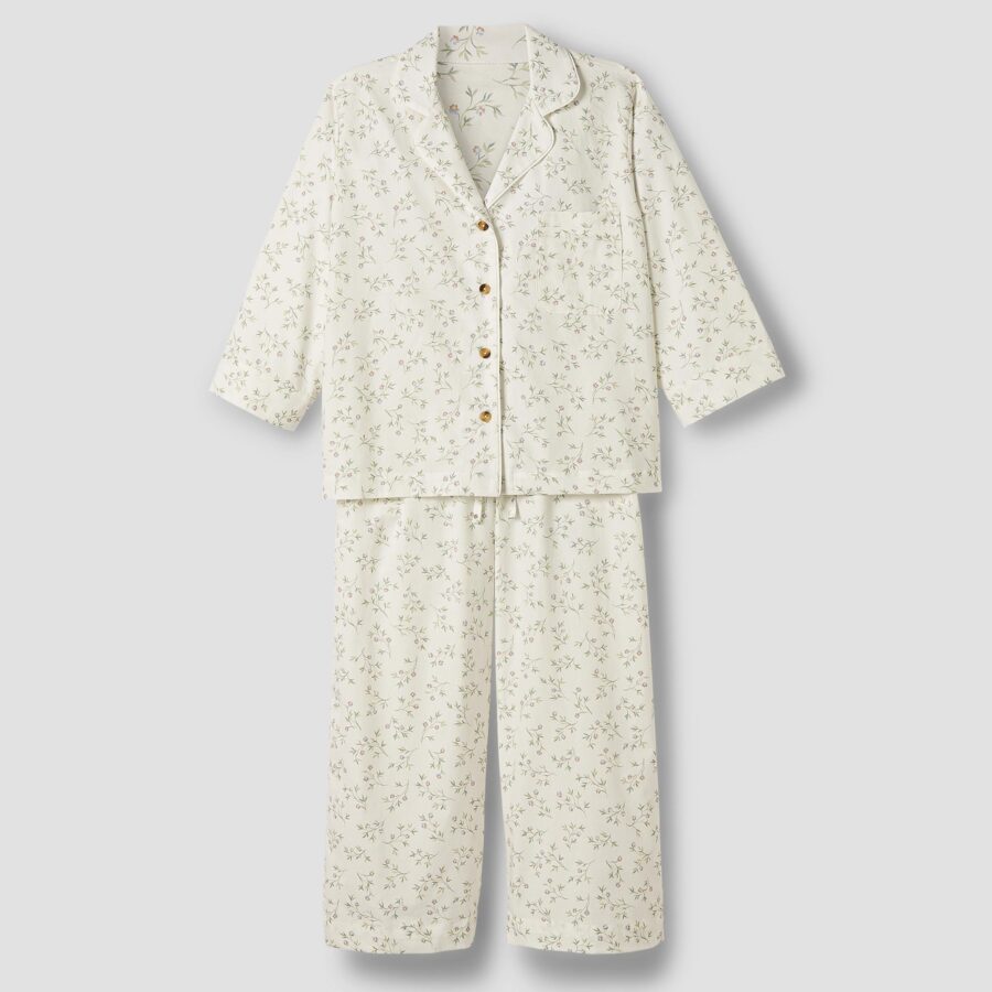 Pappini Cotton Pyjama Trousers Set – Spring Sprig Floral - Image 2