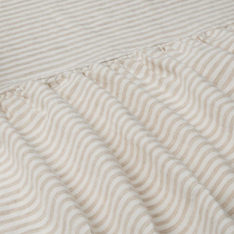 Pappini Linen Valance – Oatmeal Stripe - Image 2