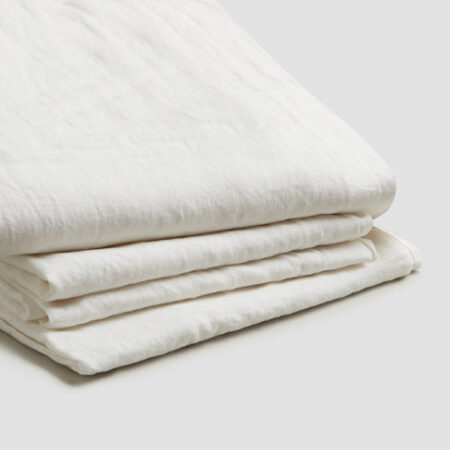 Pappini 100% Linen Sheet Set – White